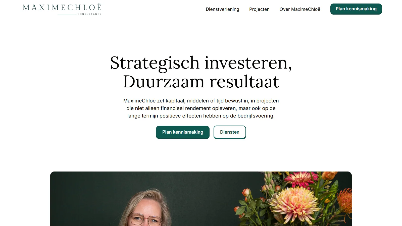 Website van MaximeChloë Consultancy